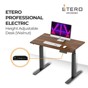 ETERO Electric Height Adjustable Desk Walnut Table Top 120mm x60mm