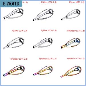 【E-WOITD】 1pc Sliver Rainbow Top Tip Guide Ring Free of Tangle for Spinning Casting Fishing Rod