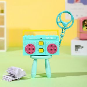 CHARMI Acrylic Radio Shape Keychain Bag Hanging Retro Recording Key Ring Fashion Nostalgic Small Speaker Key Holder Woman