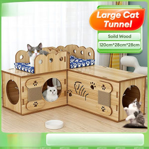 Cat Nest Solid Wood Cat Tunnel Cat Scratch Broad Cat House Cat Toy Cat Bed 猫隧道 猫窝 猫抓板