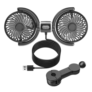 Xách tay ABS xe dùng nguồn USB FAN với hai đầu và tốc độ có thể điều chỉnh cho chuyến đi đường bộ dài mùa hè hiệu quả làm mát