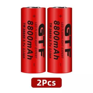 - GTF 3.7V 26650 8800mAh  Rechargeable Lithium  Battery for Radio Flashlight Microphone