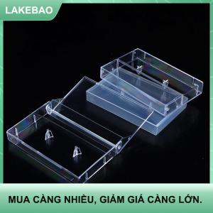 【LAKEBAO】 1 cái hộp Băng Cassette hộp đựng trong suốt Hộp Băng trống ghi âm từ tính hộp chống bụi