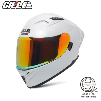 GILLE 843 CIRCUIT With REVO Visor Plain Color Motorcycle Helmet Full Face Dual Visor With Keychain