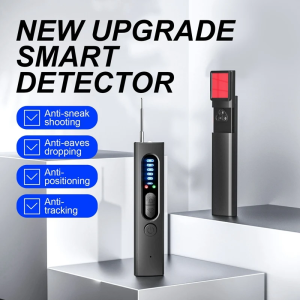 Detector Anti-Spy Multifungsi dengan Sensor Penyadap RF dan Lintasan Laser - Warna Hitam