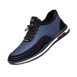 [Free Shipping] New Breathable Men’S Leather Shoes With A Soft Sole Versatile Black Leather Design And Casual Style