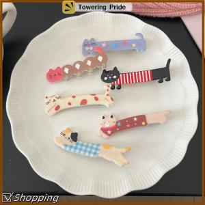 [Towering Pride] Phim Hoạt Hình Tóc Clip Dễ Thương Mèo Hình Dạng Bên Bangs Clip Trang Điểm Công Cụ Cho Nữ Phụ Nữ Kẹp Tóc Cô Gái Mũ Nón Phụ Kiện Quà Tặng