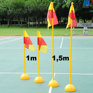Cọc luyện kỹ thuật bóng đá đi kèm gốc cắm đa dụng nâng cao kỹ năng rê dắt bóng cọc khởi động chạy thể thao