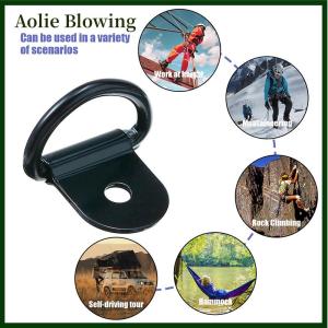 Aolie 10pcs Stainless Steel D Shape Pull Hook Tie Down Anchors Ring Iron Cargo Tie Down Ring For Trailers RV Boats Accessories