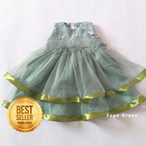 Baju Bayi Perempuan 0 3 Bulan Dress Tutu Baby 0 6 Bulan Gaun Aqiqah Baptis Newborn Terlaris 2023 Baju Warna Putih Bersih Broken White Bahan Tile Tulle KAP103