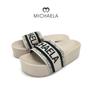 MICHAELA Korean Fashion Wedge Sandals Comfy Breathable Knit Light Classy Platform Slides MSH62217 2W