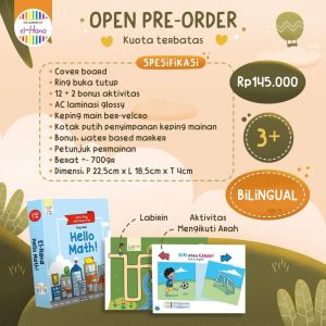 GMB READY Busy Book Hello Math Elhana Learning Kit / Buku Anak Kekinia