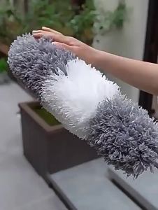 Feather Duster for Dust Removal Fiber Household Retractable Ceiling Cleaner Electrostatic Duster for Dust Removal Spider Web Cleaning Tool Penyapu Bulu Ayam Untuk Membersihkan Habuk...
