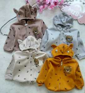 MibyBaby-jaket motif mahkota usia 0-24 bulan max BB 12 kg bahan fleece