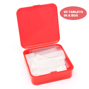 60Pcs/Box Transparent Removable Double Sided Self-adhesive Tapes for Balloons Couplets Multifunctional Waterproof Washable Reusable Strong Sticky Wall Tape Strips
