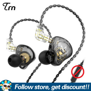 TRN MT1 Wired Earphone 1DD Dynamic DJ In-ear Monitor HIFI Bass Sound Quality Headset Noise Canceling Comfortable Wearing Running Sports Gaming Headphone Ergonomically Design Pop-music Earbud 3.5mm 2pin Replaced Cable