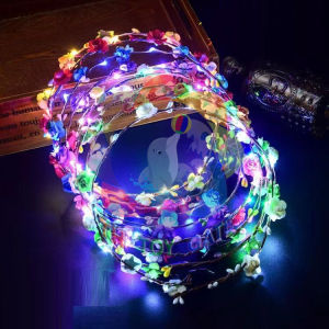 Vòng Hoa Đội Đầu Dễ Thương Cho Bé Gái Có Đèn Led