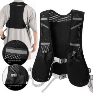 GALLOWAY กระเป๋าหลายช่อง เสื้อกั๊กใส่วิ่ง น้ำหนักเบามาก ระบายอากาศได้ระบายอากาศ กระเป๋าเป้สะพายหลังขี่จักรยาน กระเป๋าปีนเขา ที่เก็บโทรศัพท์ กระเป๋าคาดอกสำหรับเดินป่า สำหรับขี่จักรยาน