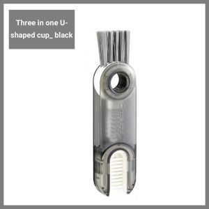 3 In 1 U-shaped Cup Mouth Brush Creative Bottle Cleaning Brush Rotatable Groove Gap Cleaning Brushes Household Cleaning Tools