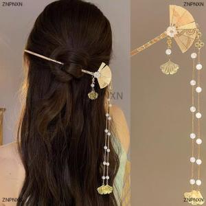 [COD] ZNPNXN Vintage Chinese Flower Fringe Hair Sticks Fashionable Female Metal Hairpin Hair Stick Hairwear Hair Ornament Jewelry Accessories