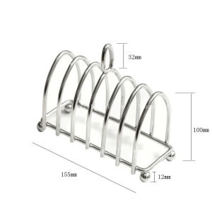 ZZSA 1pc Stainless Steel Desktop Display Rack Sliced Bread and Toast Rack Coaster Dining Table Plate Storage Rack 7M5T2