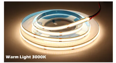 DC12V 24V COB LED Strip Light 320 480 528 LEDs High Density Super Bright Flexible 5M COB LED Lights Warm/Natural White LED Tape for room ceiling bulb bar decoration