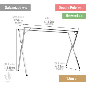 Clothes Rack Extendable Telescopic Cloth Hanger Foldable Drying Rack Laundry Rack Ampaian Baju 晾衣架