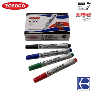 [Yosogo] Whiteboard Markers A500/ A509/ A517 (Bullet/ Chisel Tips)(SG Seller)