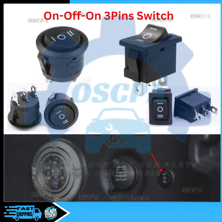 16 Interruttori A Bilanciere Rotondi ON/OFF – 20mm – 6A 250V – Con Terminali Cablati – Auto E Camper