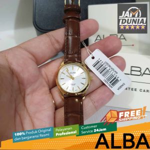 ALBA ORIGINAL - ALBA ARX142 X1 ALBA ARX142X1 Women CT - Coklat - Kulit - Diameter 2.7CM- Water Resist 50 Meter - Jamdunia / Jam dunia JD18 # Jam Tangan Wanita Jam Tangan Cewek Jam Tangan Anti Air + ALBA ARX1 42 AR X1 42 X1 ARX S003
