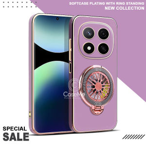 Case Xiaomi Redmi Note 14 Pro Plus 5G Soft Case Stand Holder Ring Fun Silicone Luxury Plating