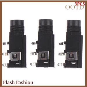 [Falsh F] Amango 3pcs lot 6.35mm Jack stereo female socket connector audio adapter 4pin