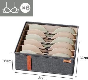 Fabric underwear storage box foldable drawer style home wardrobe socks underwear bra clothing storage box