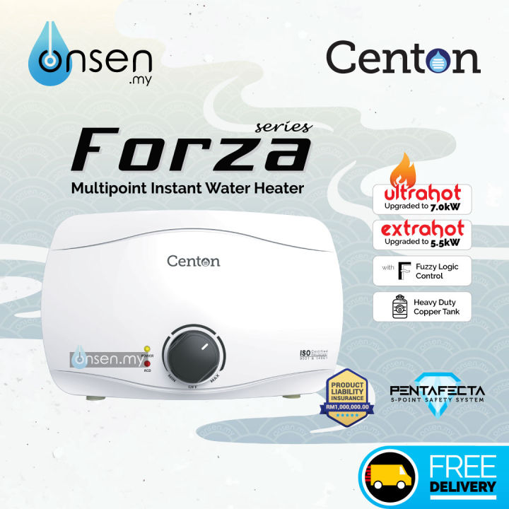 CENTON Multipoint Instant Shower Water Heater Forza Series (no pump