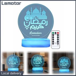 [Vktech] Creative Lighting Eid Mubarak Figurine Lamp for Home and Party Festive Decor