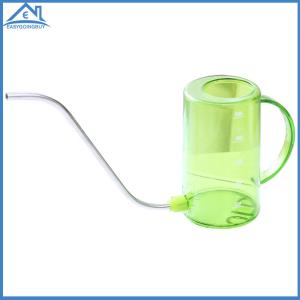 【Freeshipping】1000ml Transparent Flower Sprinkler Long Mouth Stainless Steel Watering Can