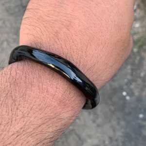 Gelang Akar Bahar Hitam Model C Size Kantoran Lentur