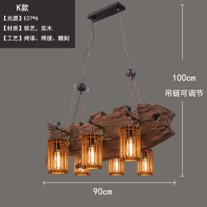 Chandelier Living Room Hanging Light Pendant Light Dining Lamp For Living Room Wind Hall Dining Lamp Restaurant Tea Table Chinese Style Bird Cage