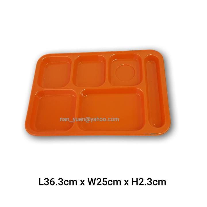 Compartment Melamine Divided Dish Plates Dinnerware Lunch Food