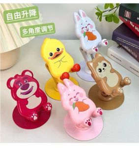 TAC S112 TELESCOPIC BRACKET STAND HOLDER HANDPHONE HOLDER HP KARAKTER LUCU LUCU LOTSO BEAR RABBIT MENTAL ALUMINUM ROTARI 360 DERAJAT