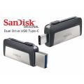 Sandisk Original Ultra Dual Drive Go USB OTG Type-C 128GB/64GB / 32GB USB 3.1/150MB, SDDDC2, untuk Smartphones yang ada fitur OTG TYPE C,  Tablets dan Computers/Laptop/Windows/Mac,  Silver, Garansi Resmi Sandisk Indonesia 5 Tahun. 