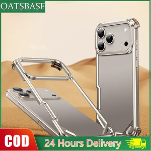 OATSBASF Metal Airbag Handphone Shell Heat Dissipation Phone Case for iPhone 18 Pro Max/17 Pro Max/17 Air