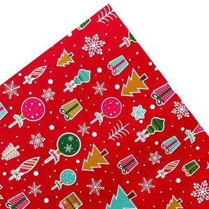 Pinky Bee Kertas Kado Natal Merah Cemara 70270100 ( 2pcs )