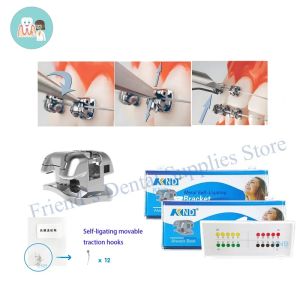 Dental Self-Ligating Orthodontic Brackets Teeth Self Ligation Brace Slot22 Metal Dental Orthodontic Bracket With Buccal Tubes