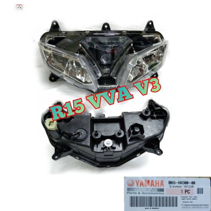 HEADLIGHT ASSY LAMPU DEPAN SET ASSY R15 VVA V3 PART ORIGINAL