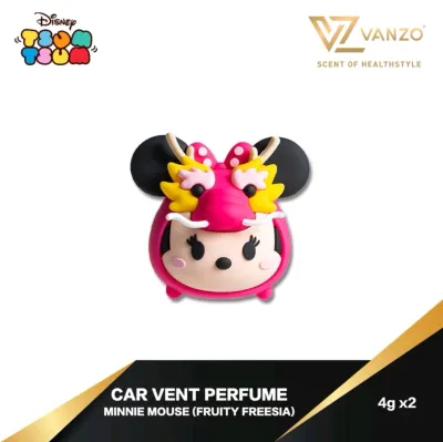 Vanzo Disney Tsum Tsum Car Vent Perfume 风口汽车香薰 Pewangi Kereta Mickey Secret Musk Minnie Fruity Freesia Poof Citrus Verbena Refill Pack 香氛片补充装