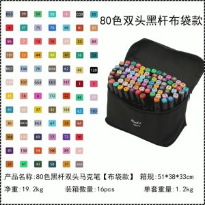 มาร์กเกอร์ สีสูง สีสันมากมาย ชุดปากกามาร์กเกอร์ กลม การจ่ายหมึกที่ราบรื่น เรียบ เขียนอย่างเป็นธรรมชาติ