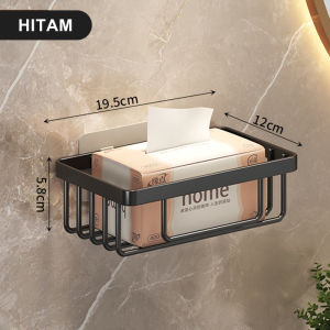 Tempat tisu kamar mandi tempel / Toilet Rak Kamar Mandi Rak Dapur Tempat Penyimpanan Serbaguna Rak Besi Gantung Tempel Dinding Tanpa Bor