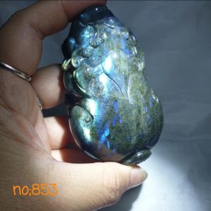 拉长石貔貅/ Labradorite Pixiu/Pixiu Strong Light Labradorite Natural Stone