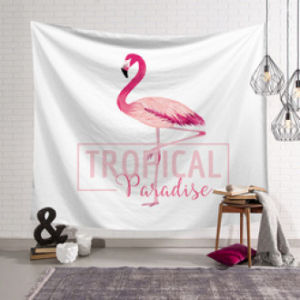 Wall Hanging Polyester Flamingo Tapestry Yoga Shawl Mat Blanket Traveling Sleeping Pad Beach Throw Pink Wall Tapestry